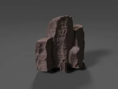 Desert Rock Cluster 02 Free low-poly 3D model