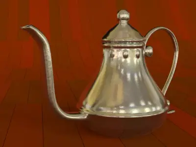 Beautiful Vintage Kettle Free low-poly 3D model