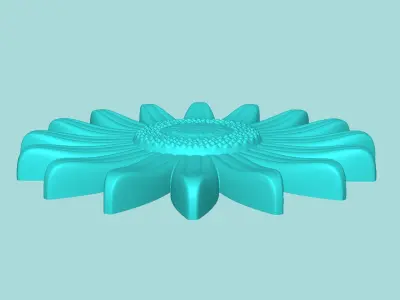 Sunflower 03 - Silicone Mold Maker - Template 3D print model