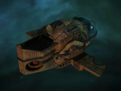 Steampunk Spaceship 3D model