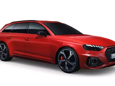 Audi RS4 Avant 2020 Low-poly 3D model