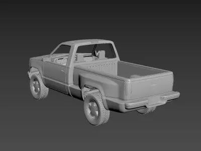 GMC Sierra 1997 Regular Cab 3D print model