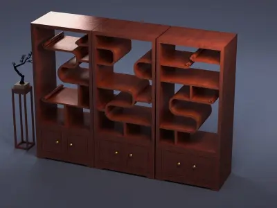cabinet cabinet wardrobe sofa bed table bookshelve 3D model