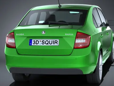 Skoda Rapid Sedan 2018 3D model