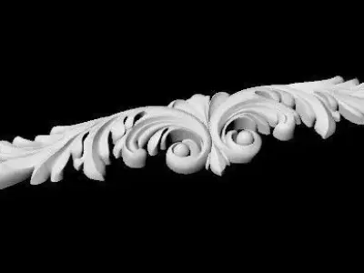 Central decor ornament for furniture 3D model 942