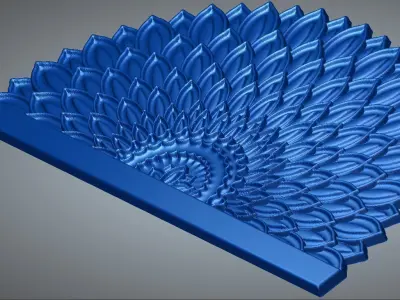 BED HEADBOARD - FLOWER PETALS 3D print model