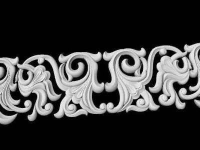 Central decor ornament for furniture 3D model 789