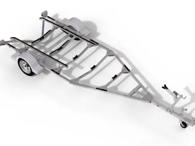 Boat Trailer 3D model