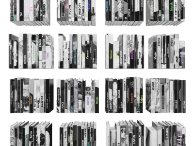 Books 150 pieces 2-8-3 Low-poly 3D model