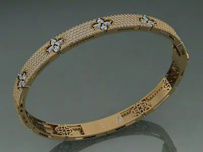 robertocoin complete stone bracelet 3D print model