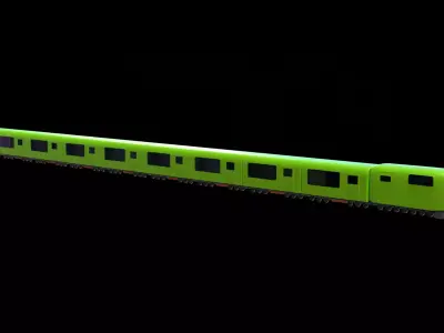 Train Low Poly 3D Model 3D model