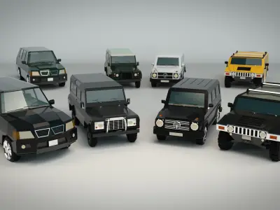 Low Poly SUV Pack 01
