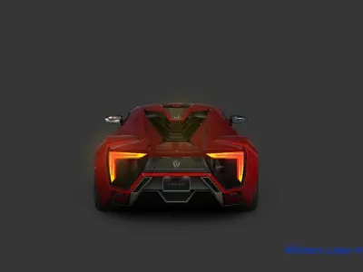Wmotors Lykan Hyper Sport 2015 Low-poly 3D model