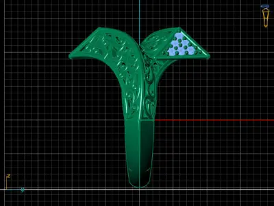 Two Head Women Ring 3DM Womens Ring 3d models 3D print model 3D print model 25