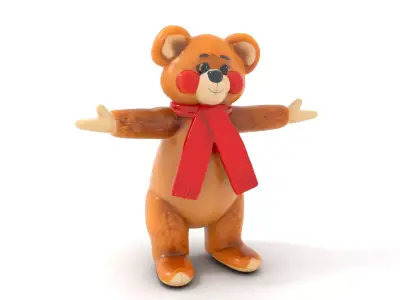 Cheerful Teddy Bear model pack Low-poly 3D model