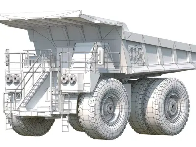 Mining Truck Low-poly 3D model