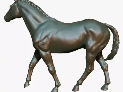 Horse Statue Sculpture 5 for 3D printing and CNC carving 3D print model