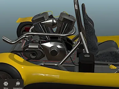 Harley Davidson Go-Kart - High Poly 3D model