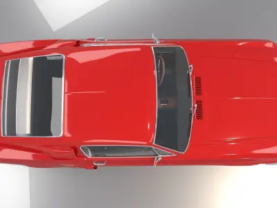 Mustang GT 350 1968 High Poly 3D model