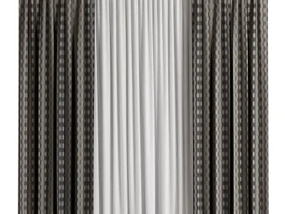 Curtain 3D model 4