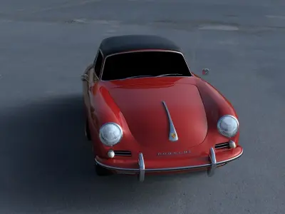 Porsche 356 Cabrio HDRI 3D model