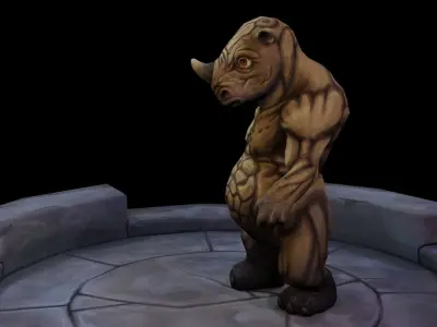 Rhino Stormer Low-poly 3D model