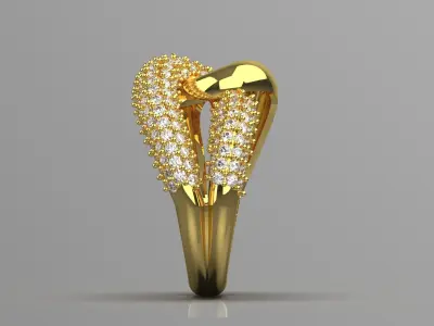 luxury diamond ring jr00106 3D print model