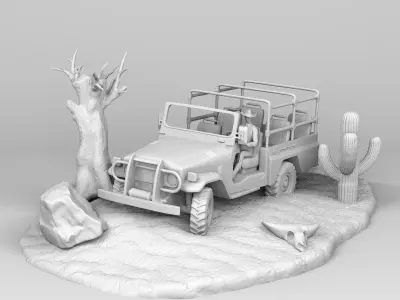 Safari jeep 3D print model