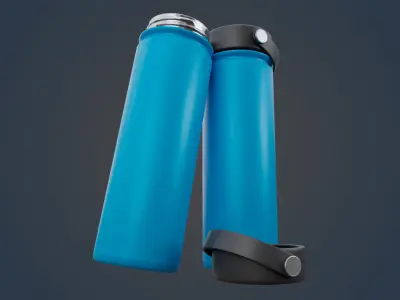 Large Water Bottle Low-poly 3D model
