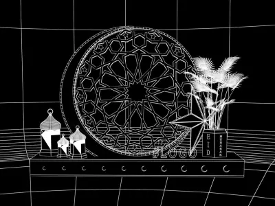 Islamic Ramadan EID Decoration LIGHT SETUP Model 3d V6 3D model