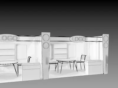 Booth Exhibition Stand a406b 3D model