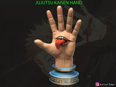 Yuji Itadori hand - Sukuna mouth - Jujutsu Kaisen Cosplay Decor 3D print model