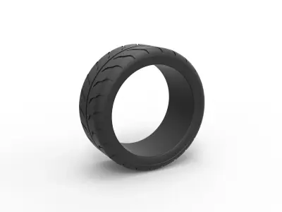 Race tire 6 Scale 1 to 25 3D print model