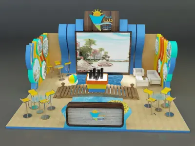 Booth Exhibition Stand a163b 3D model