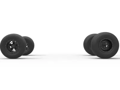 Wheel set of New Zealand Super Saloon race car Scale 1 to 25 3D print model