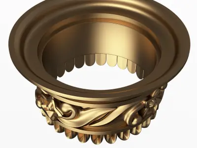 Carved Capital 1402 Low-poly 3D model