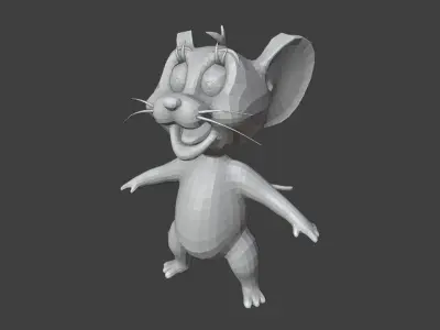 Clean 3D Mouse Mesh Low-poly 3D model