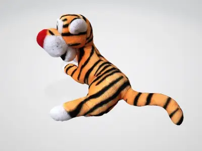 tiger plush toy 3D model