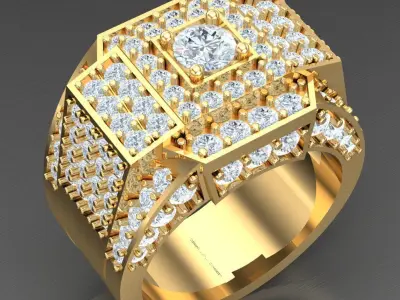 Luxury Men Rings Designs 5MR017 3D print model