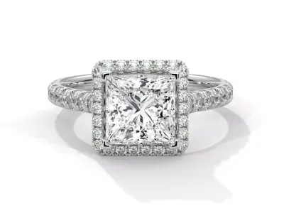 solitaire ring with detail images and 360 render videos 89 3D print model