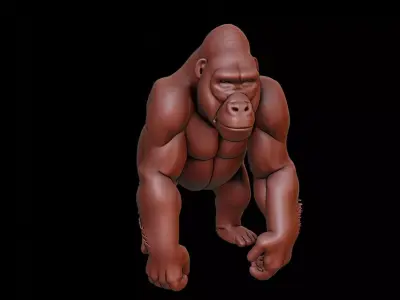 Gorilla Animal Sculpture 3D print model purchase