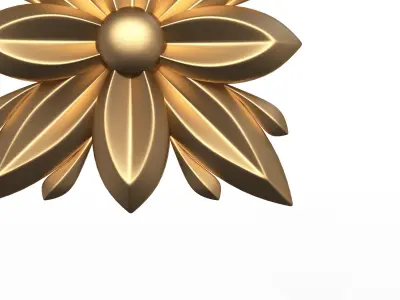 Rosette Carved Decoration CNC 04 Low-poly 3D model