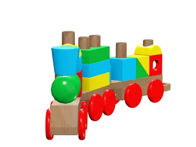 TRAIN LEGO VEHICLE CAR TOY KIDS 3D print model