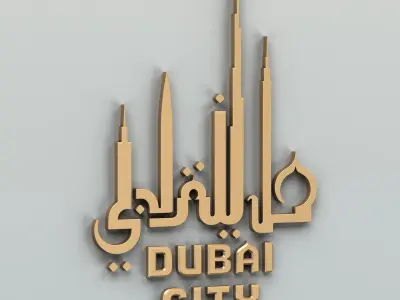 Dubai city emblem 3D model