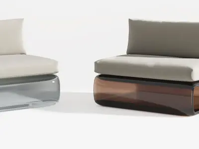 chair single Modern 3D model