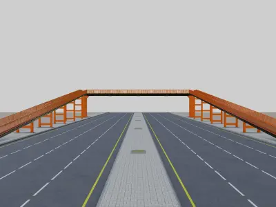 Steel Pedestrian Bridge Type-31 3D model