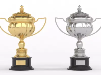 Cups Trophy 3D model 11