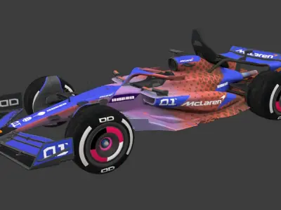McLaren Formula 1 Team Race Car Victory pubg Low-poly 3D model