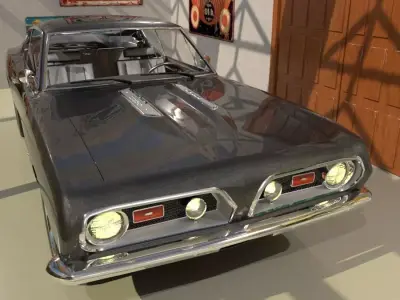 Plymouth Barracuda Fast-back 1969 3D model