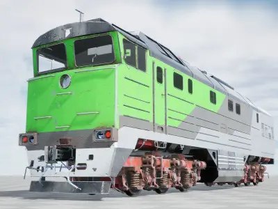ZBL Train v1 - Unreal Engine Project Low-poly 3D model